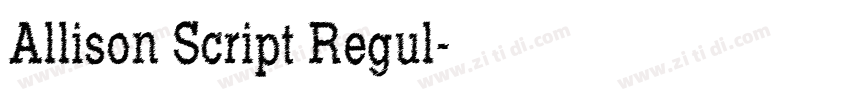 Allison Script Regul字体转换